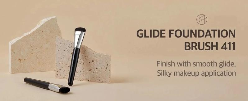 Liquid Foundation Flat brush | Korean Makeup brush with Super Micro brush | studio quality makeup tools