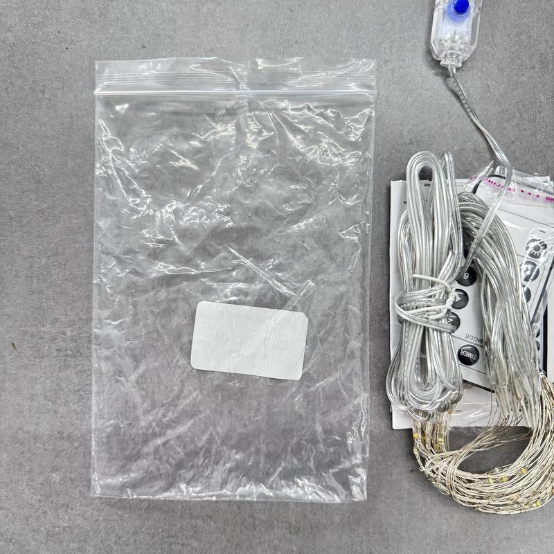 USB Powered LED Lights for Bedroom, 1 Count Decorative Atmosphere Lamp, Cozy Lighting, 300LEDs Curtain LED Light, 8 Modes Wall Mounted Flashing Light with Remote Control for Indoor & Outdoor Wedding Party Background Decoration