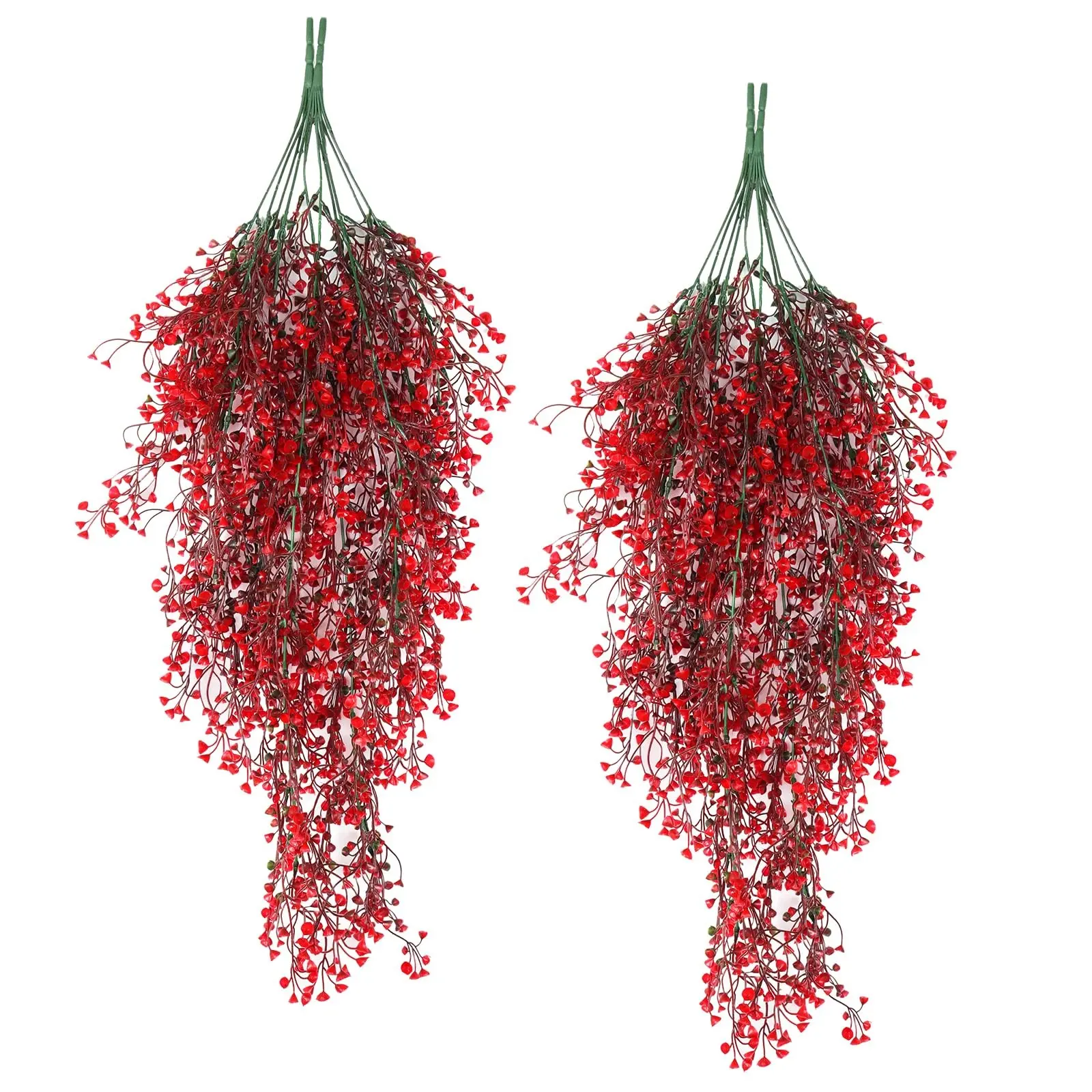 4-Pack 31.5 Inch Realistic Autumn Hanging Wisteria, Plastic Ivy, DIY Arch Filler, Festival Party Decor, Durable for Gardens, Walls, Balconies
