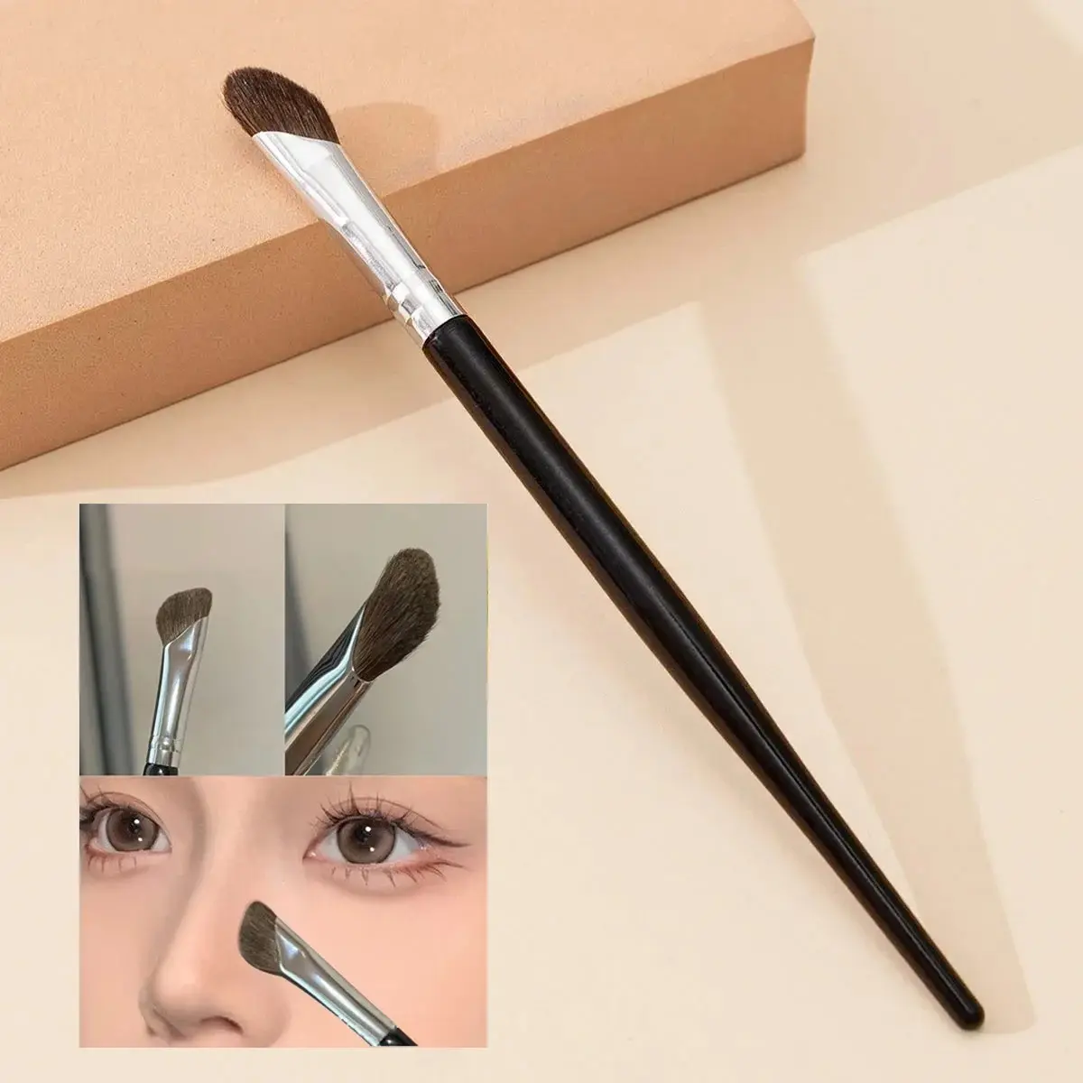 3D Nose Shadow Contour Brush, Face Contour Brush, Soft Bristles, Dual Use for Blush and Highlighter, Professional Makeup Tool, Beauty Essentials
