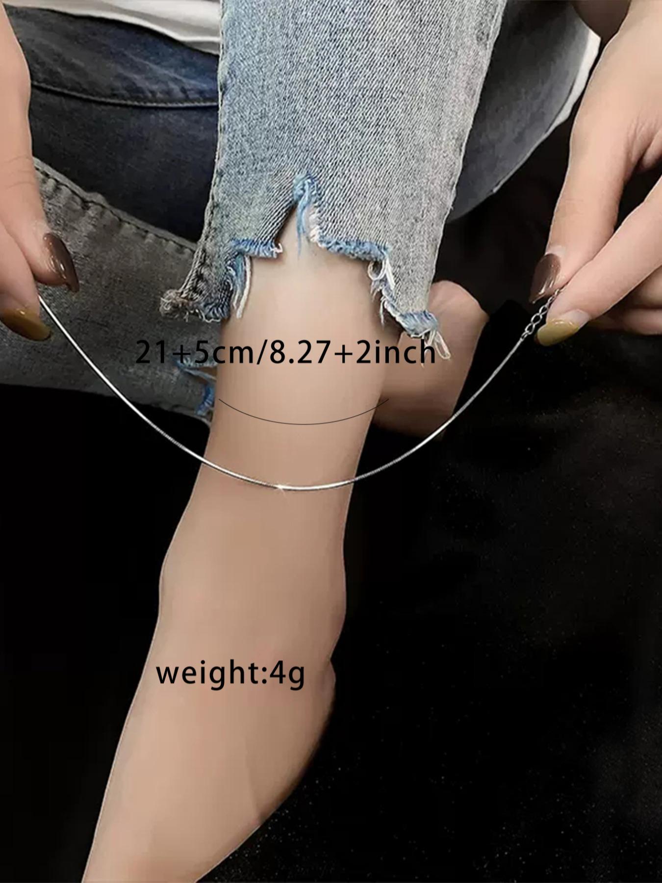 Women's Simple Plain Stainless Steel Chain, Fashionable Body Jewelry For Party, Daily Clothing Decor For Girl, Fashionable Accessories, Low Cut Anklets