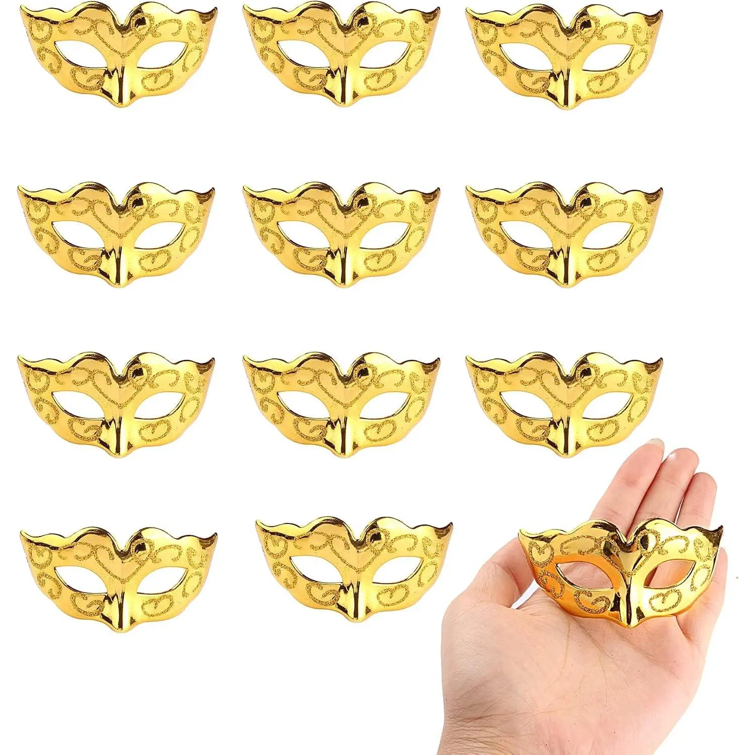 Mini Masquerade Mask Party Decorations Carnival Small Venetian Carved Mask Decor
