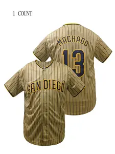 Men Women Loose Fit Breathable Baseball Jersey, Sporty Short Sleeve SAN DIEGO #23 Embroidered Letter Design Baseball Shirt, All-Season Outdoor Training Wear,Casual Wear
