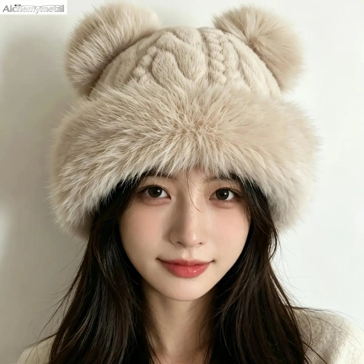 Women’s Winter Trapper Hat, Y2K Faux Fur Ear Flap Hat, Cute Mongolian-Inspired Plush Warm Hat, Soft Full Ear Coverage, Cozy Cold-Weather Accessory for Outdoor, Travel & Everyday Wear Fan Fishing windproof one-piece pullover hat cap cycle spider web sport
