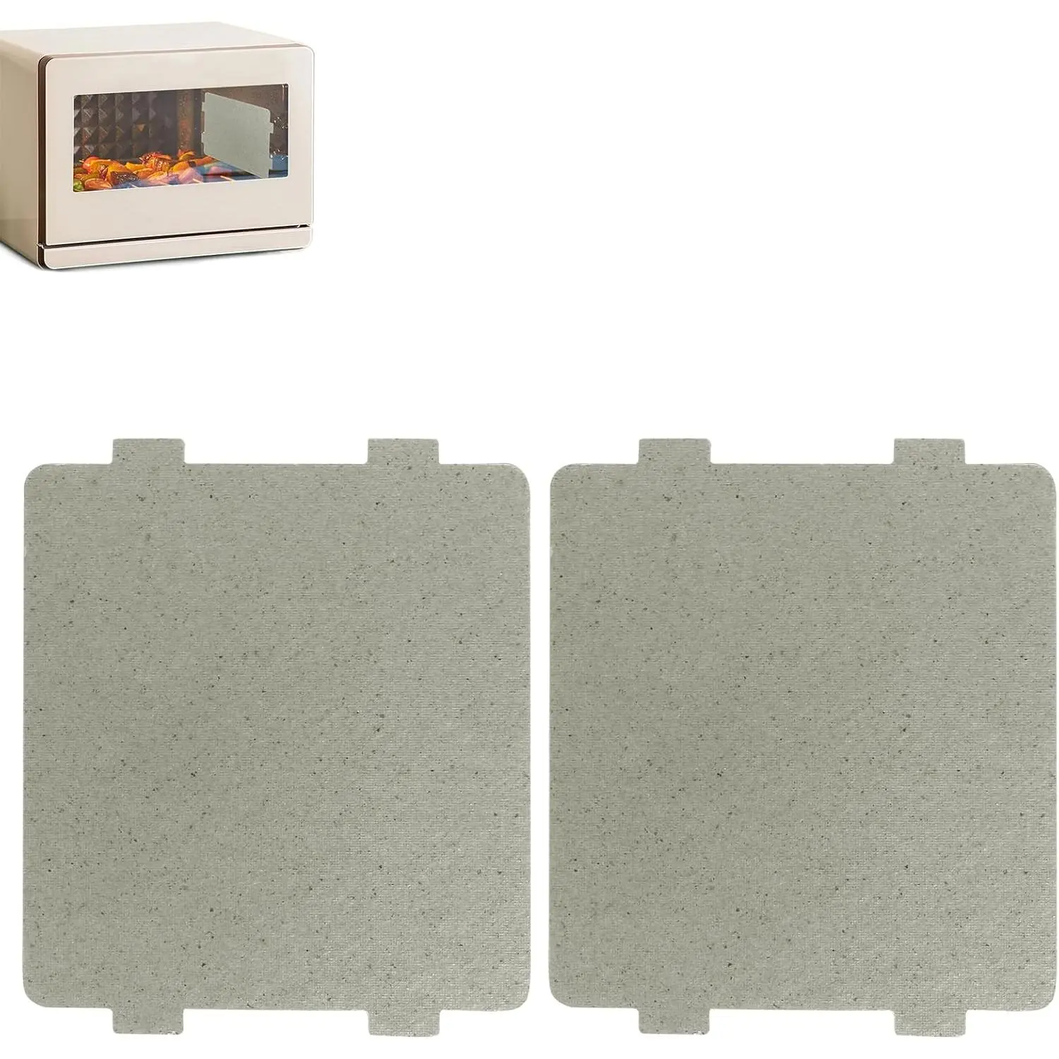 2 PCS Universal Cut-to-size Waveguide Cover Mica Sheet for Microwave Oven 108mmX99mm