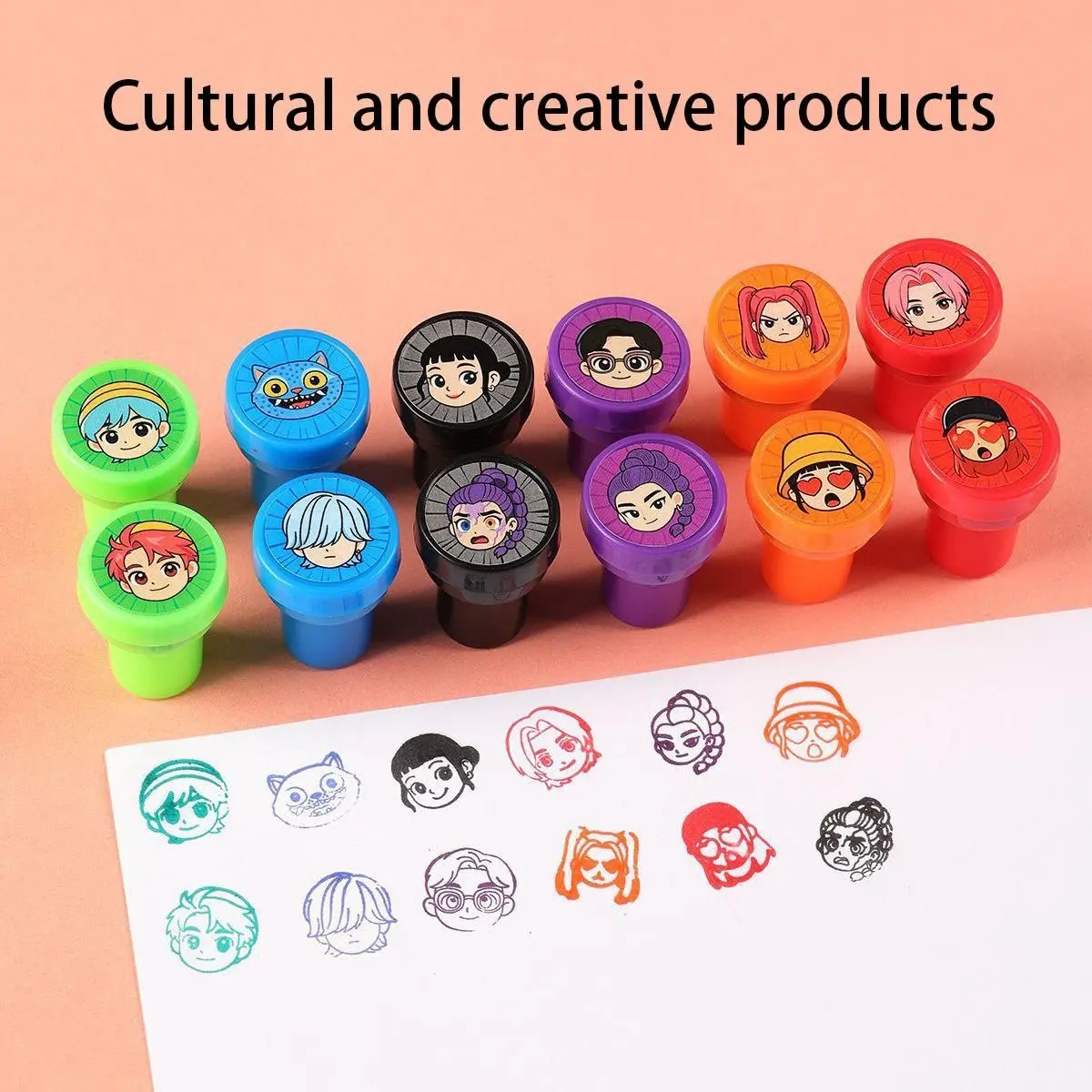 Popular Anime Singing Girl 12 Piece Set Student Toy Seal, Witch Seal Children's Cartoon Seal Set Teacher Homework Correction Encouragement Seal, Boys and Girls Birthday Gifts, Perfect Party Gifts, Fan Festival Interactive Gifts, Back to School Gifts