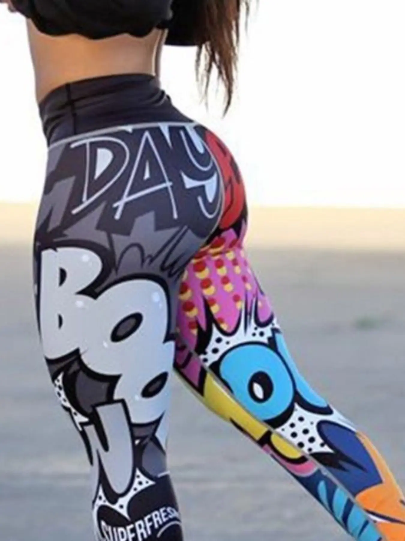 Printed Waistband Tight Yoga Pants, Athletic Skinny Pants, Comfortable Base Layer for Exercise, Stylish Gym Wear, Perfect for Daily Activities, Leggings For Workout