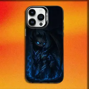 Cool Cartoon T-Toothless D-Dragon Phone Case For iPhone 17 Air 16 15 14 13 12 11 Pro Max Plus Samsung S26 S25 S24 S23 S22 Plus Ultra Black Candy Matte Shockproof Cover