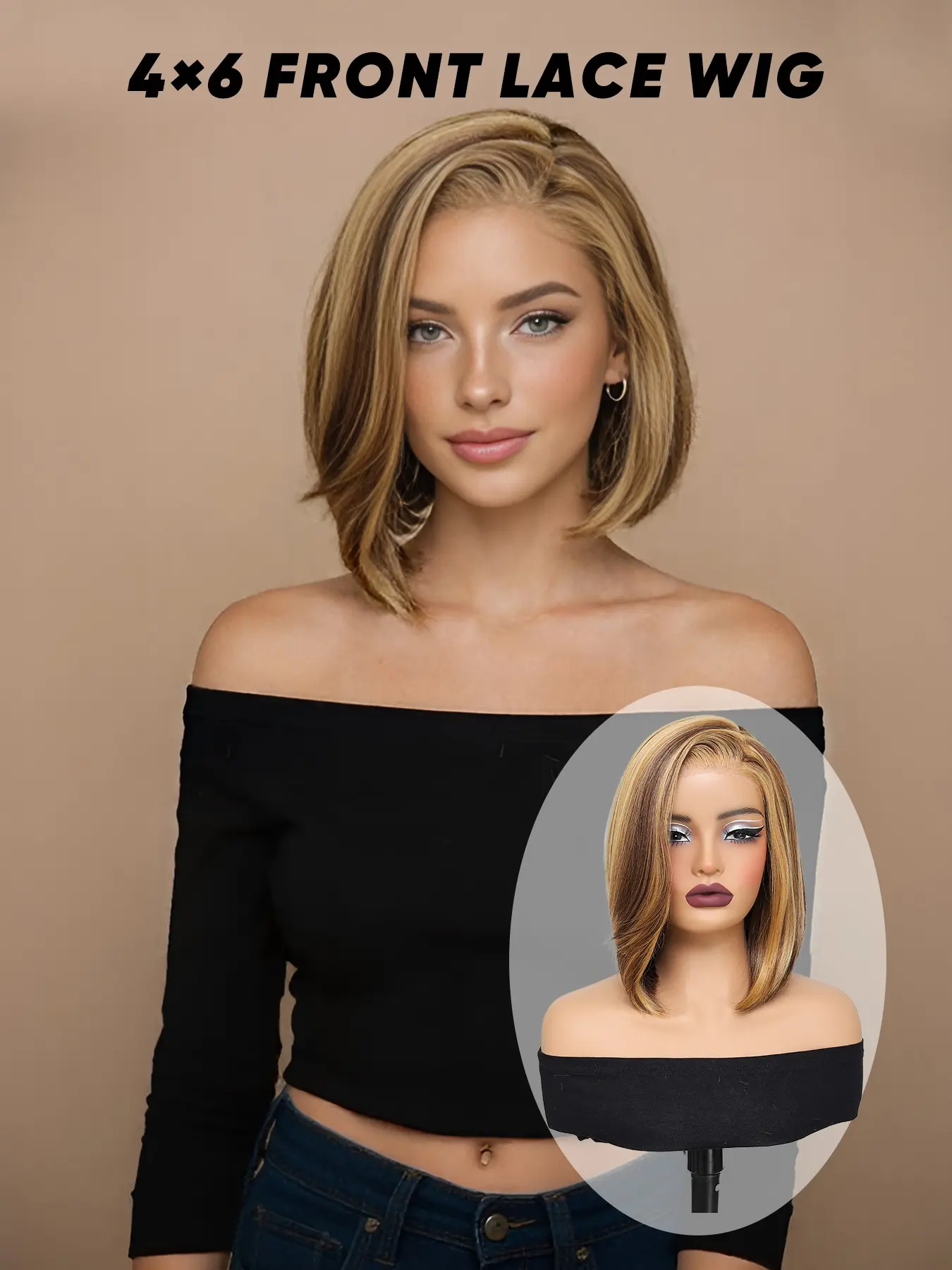 12-Inch Brown Sleek Bob Wig — Featuring a 4x6 HD Lace Front, Pre-Plucked Hairline, and Pre-Cut Style. Crafted from Heat-Resistant Synthetic Fibers, it is easy to wear, designed specifically for women, and ideal for daily use.