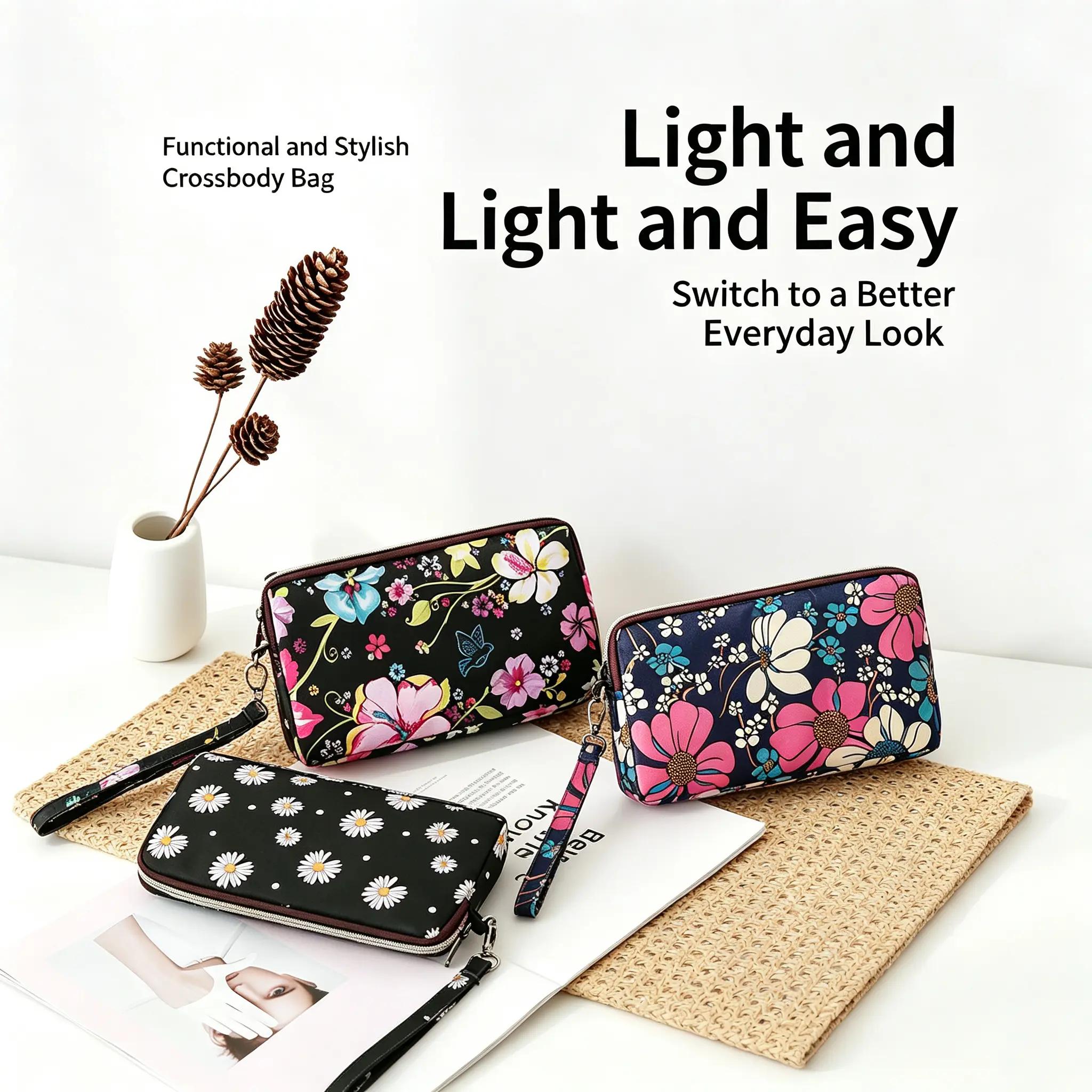 Women's Large Capacity Long Wallet Clutch - Multi-Card Holder, Zipper Handbag, Portable Credit Card Organizer, Cash Coin Pocket, Phone Bag, Wristlet for Ladies' Fashion Casual Daily Use