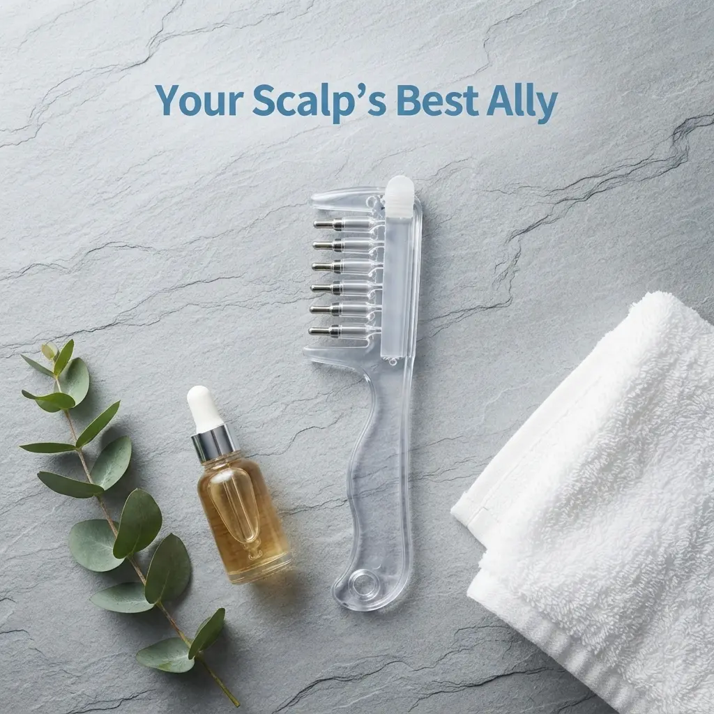 Time-Saving Hair Care Tool, Reusable Scalp Liquid Applicator Massage Comb for Daily Hair Nourishing & Repair
