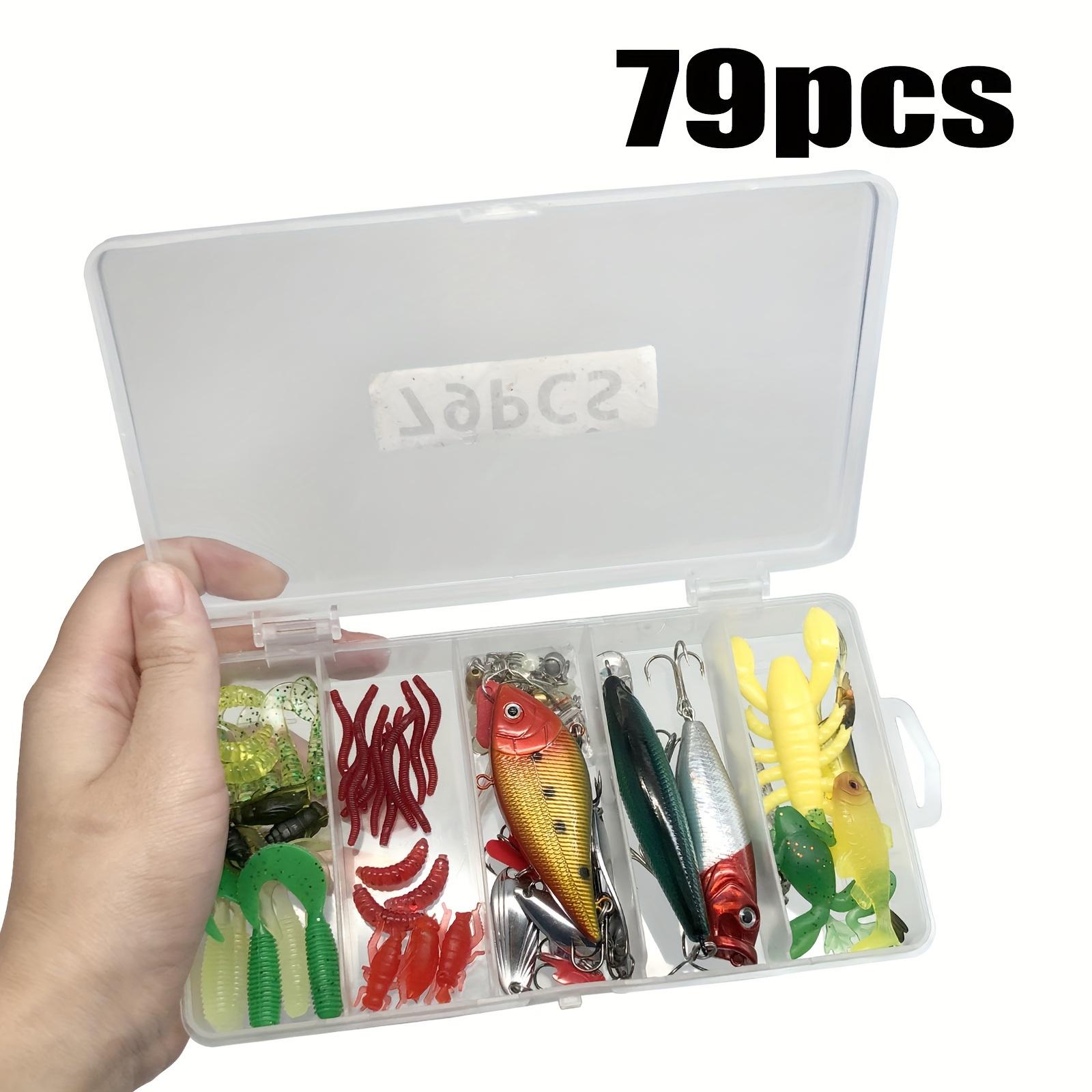 Randomly Shaped Lead Weights, 30/79/84/93/106/283pcs of Fishing Lures for Topwater Fishing, Tackle Kit for Bass, Trout, And Salmon, Including a Lure Kit Box with Minnow Poppers, Spoon Lures, Soft Plastic Worms, Bait Rigs, And Jig Heads