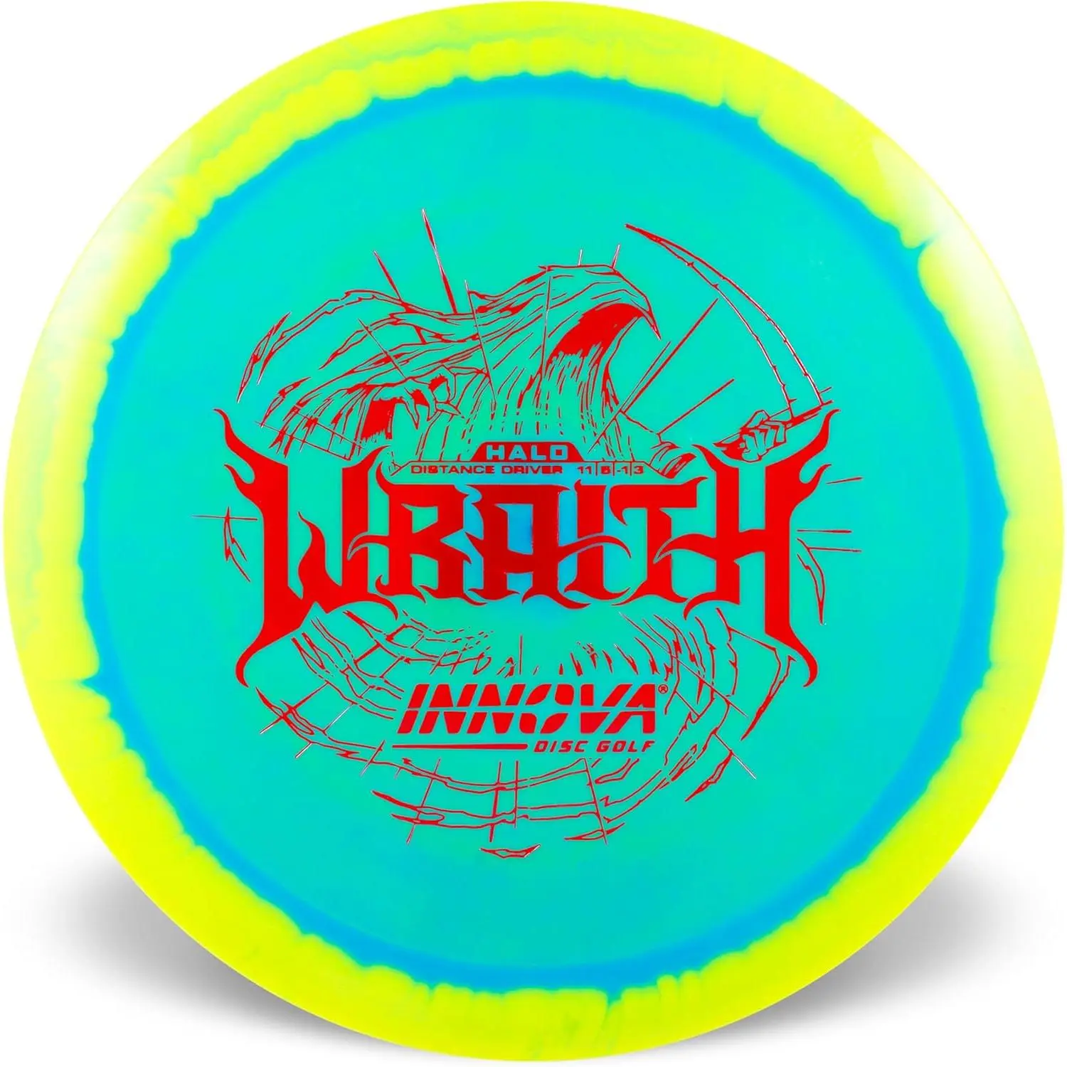 Wraith Halo Disc Golf Distance Driver in Durable Star Plastic - Overstable for Distance Throws with an All-Weather Grip (Colors Vary)