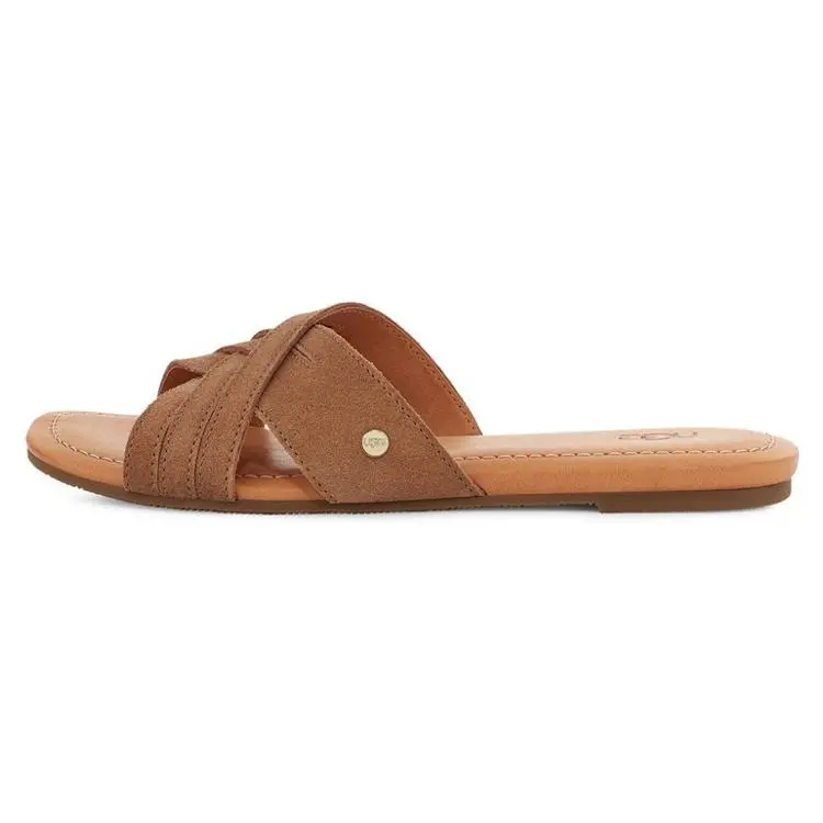 UGG Kenleigh Slide Two-Layer Cowhide Lightweight Comfortable Fashion Slippers 1142710-CHE