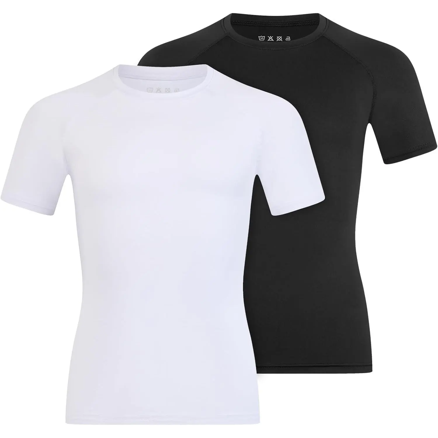 Boys' Short Sleeve Compression Shirt Quick Dry Athletic Undershirt for Basketball Football Youth Kids Sports Tops(Gift)