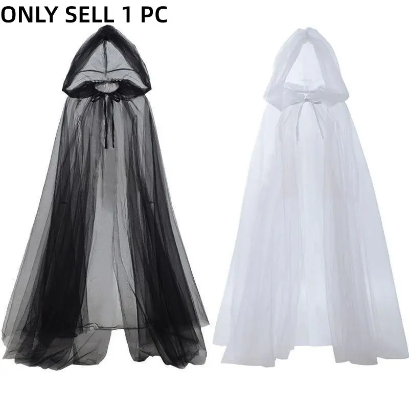 Wine Bride Cape, Witch Vampire Cosplay Gown, Halloween Double Layered Robe, Horror Party Costume, Festival Dress Up Props, Lightweight