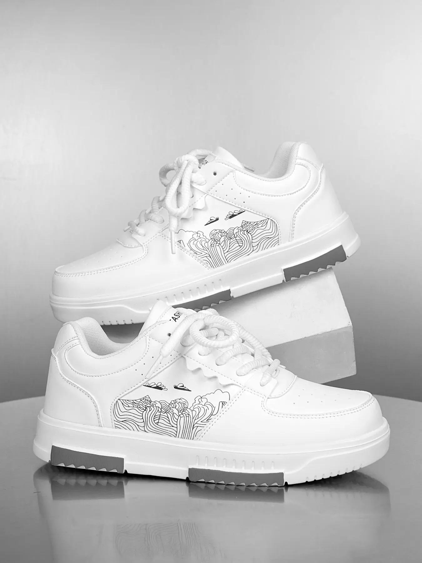 Men's Classic Trendy Low Top Casual Sneakers, Breathable PU Eva Sole, Comfortable Letter Pattern, Versatile Board Shoes, Sports Shoes