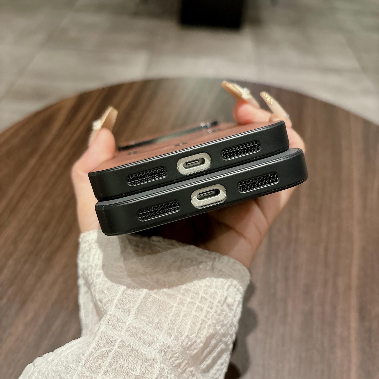 OREKROY Elk Deer Design PU Leather Phone Case For iPhone 17 16 15 14 13 12 Pro Max Shockproof Magnetic Bumper Case Compatible with Mag Safe Wireless Charging Anti-Scratch Camera Protection