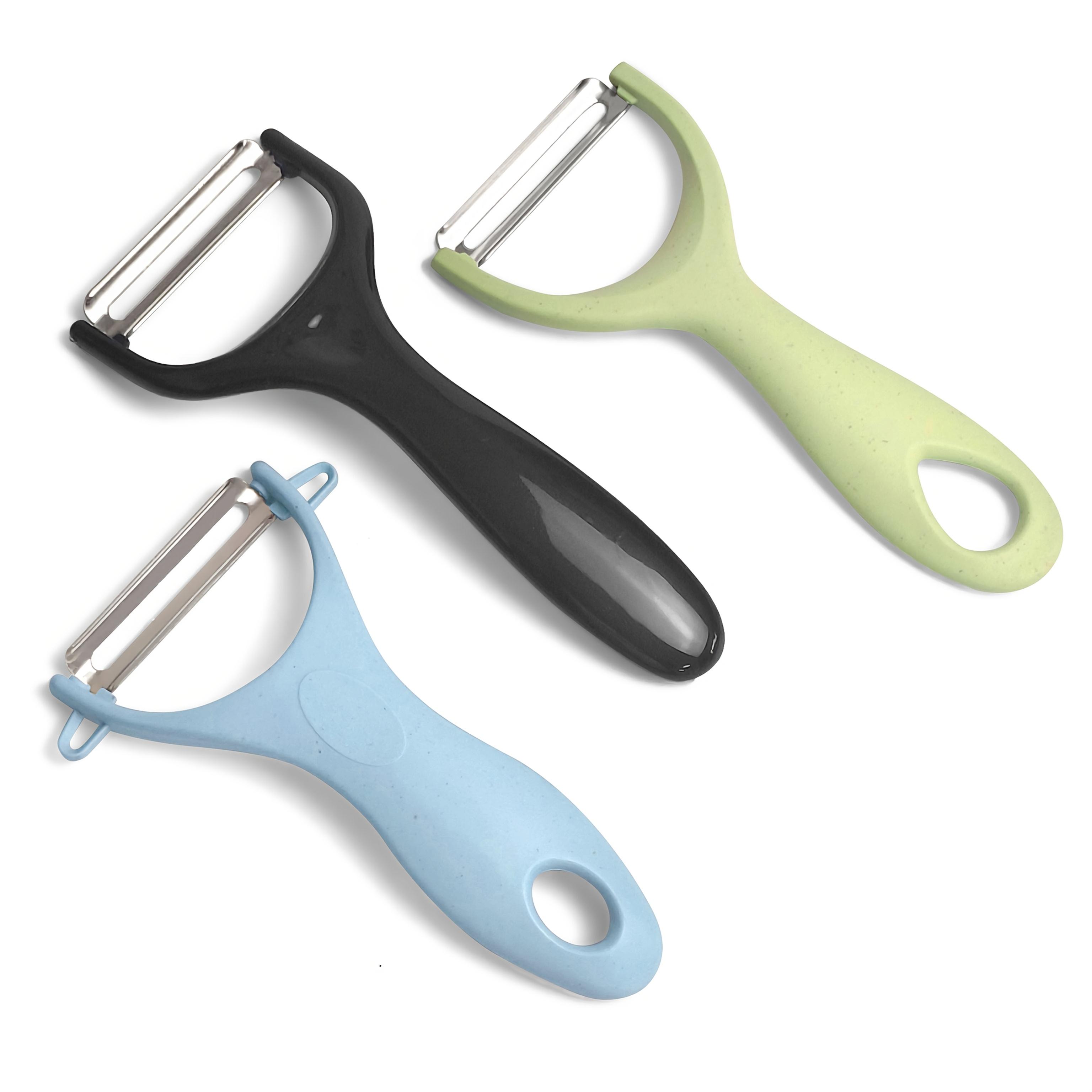 3pcs Stainless Steel Peeler Set - Budget-Friendly Multifunctional Kitchen Gadget with Protective Cover, High-Efficiency Fruit & Vegetable Prep Tool