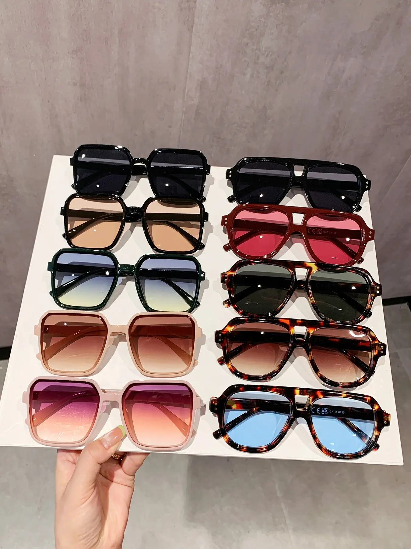 10 Pairs Women's Large Frame Cat Eye Glasses, Vintage Fashion Eyewear, Perfect for Runway, Beach Parties, Street Style