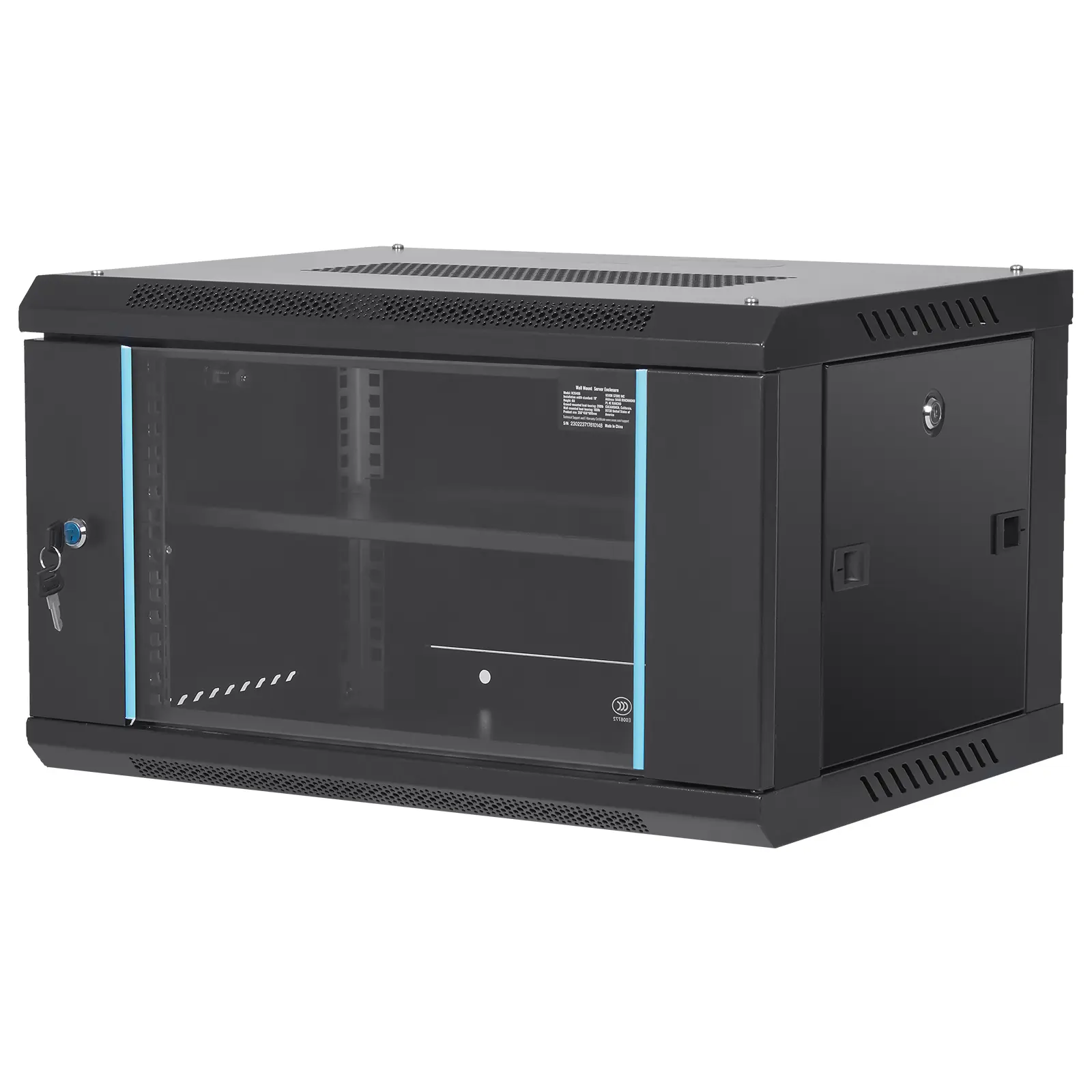 6U Wall Mount Network Server Cabinet, For IT Equipment, High Security