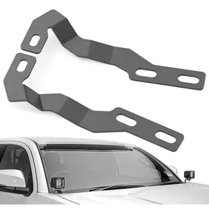 【Yzona】Carbon Steel Ditch Light Brackets Kit - CNC Cut, Rustproof Hood Hinge Mounts for Waterproof Offroad LED Pods Work Lights, Easy Install, Compatible with Toyota Tacoma 2016-2023 (2PCS, No Additional Hardware Included) - Car Lighting Accessory