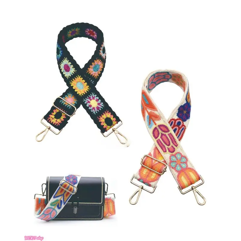 Embroidered Adjustable Bag Strap Crossbody, Exchangeable bag Strap Crossbody,  Shoulder Strap, 2" Wide Thick Handbag Straps Gift for Mother and lover summerwins