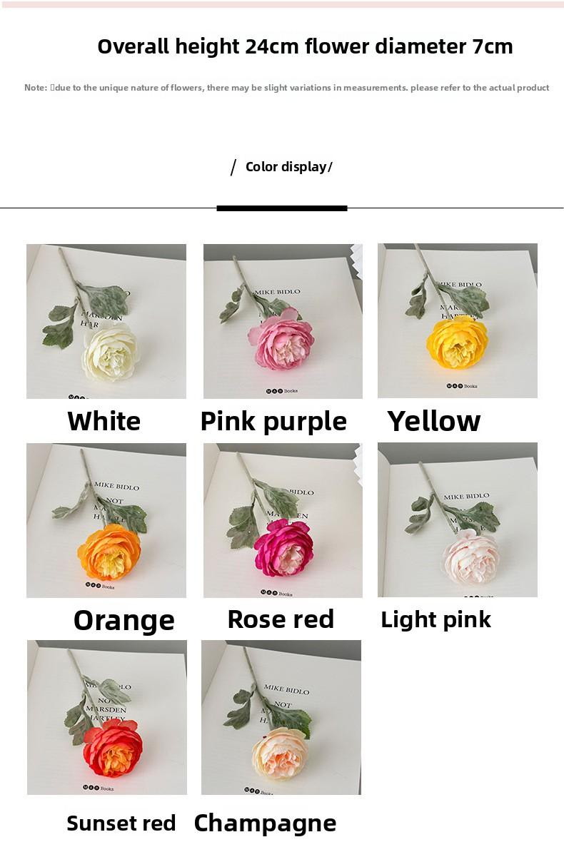 Artificial lily flowers, faux flower arrangements, bouquets for living room and dining table decorations, floral ornaments, peonies, high-end flower arrangements