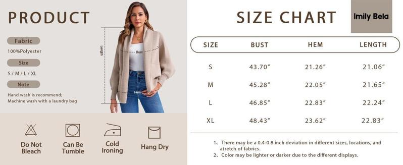 Womens Open Front Cardigan Batwing Long Sleeve Shawl Chunky Knit Loose Fall Poncho Sweater Coats Womens Open Front Cardigan Batwing Long Sleeve Shawl Chunky Knit Loose Fall Poncho Sweater Coats
