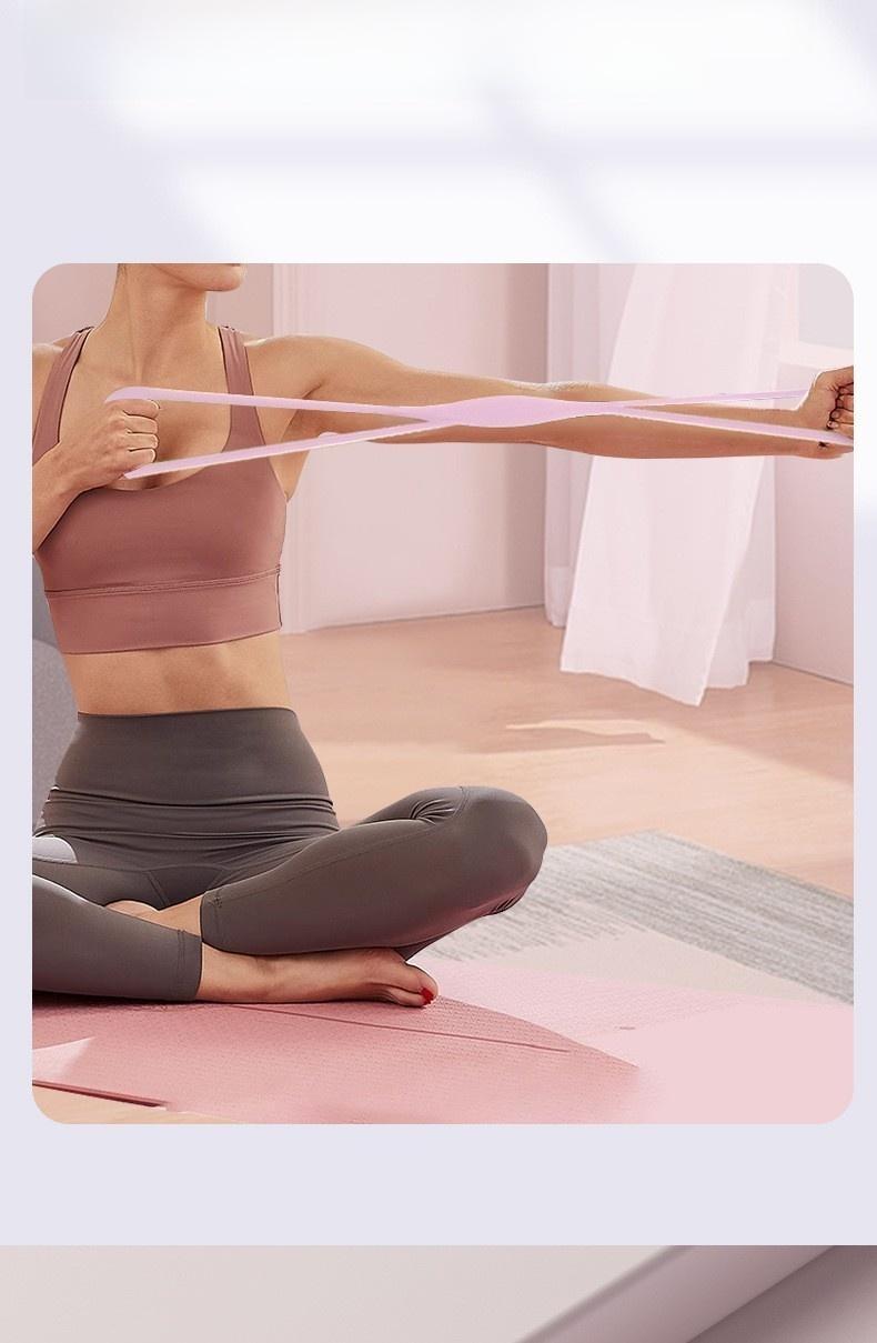 Women Workout Home Exercise Equipment Waist Back Stretching Resistance Band Gym Strength Training Set