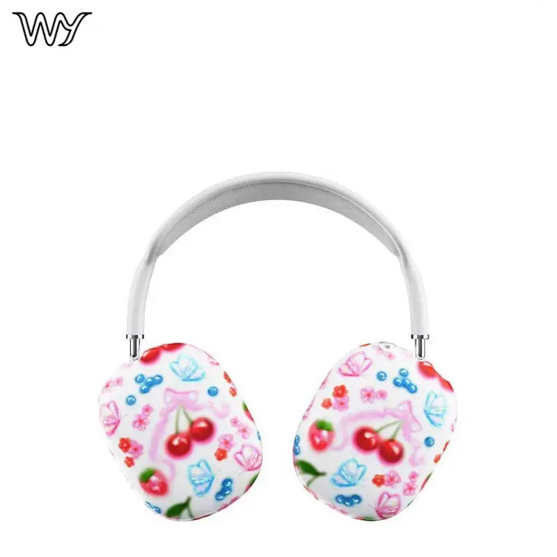 Wildflower Cases Limited Edition Sweet Cherries Multicolor Headphone Cover - Shockproof, Durable Plastic & Non-Woven Accessory with Protection for AirPods Max Headphones