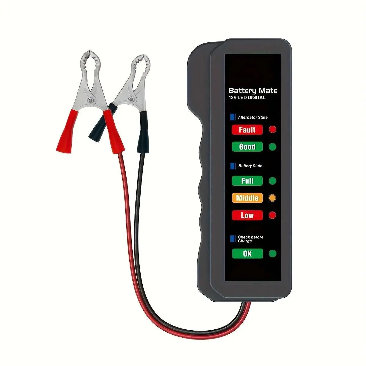 Car Battery Tester Portable with Multifunctional Circuit and Voltage Meter Compatible with Car SUV Motorcycle Vehicle Battery Analyzer