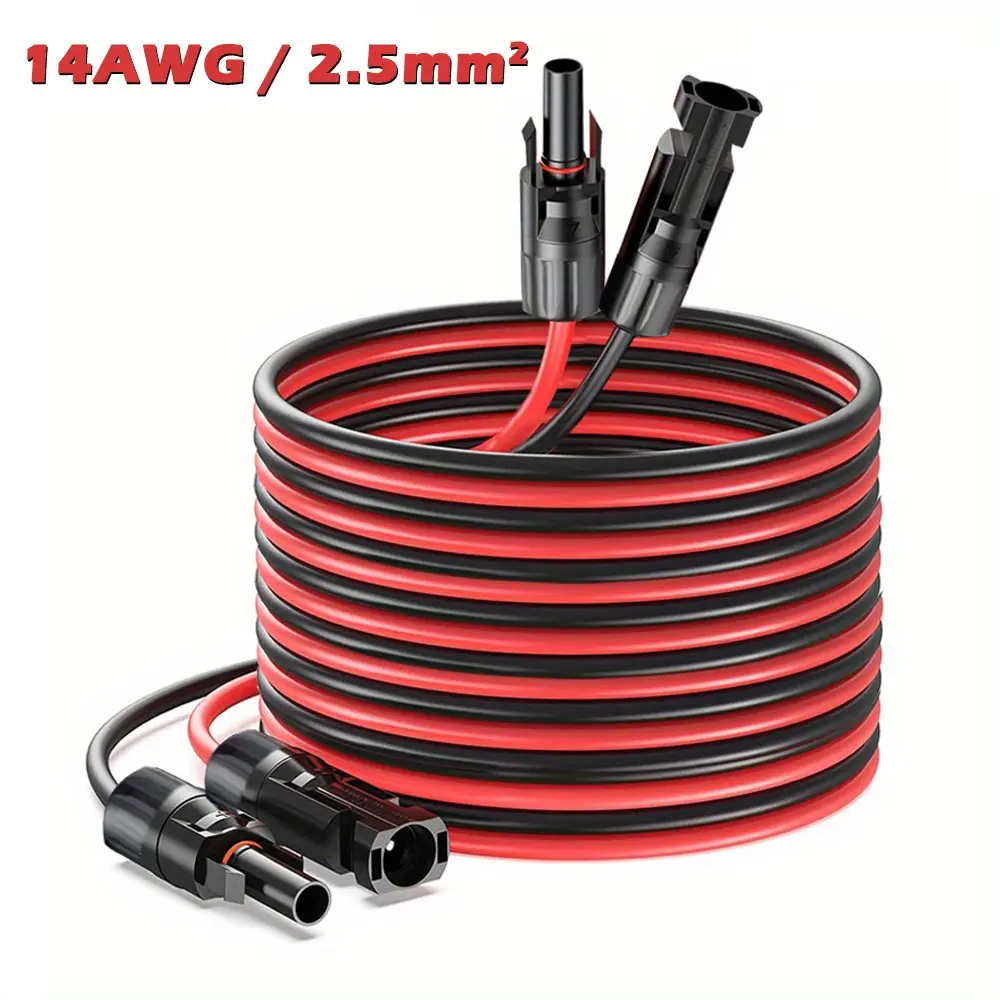 Solar Panel Connection Cable, 2.5mm² Pure Copper Material, Durable Solar Wiring, High Conductivity, Reliable Energy Transmission