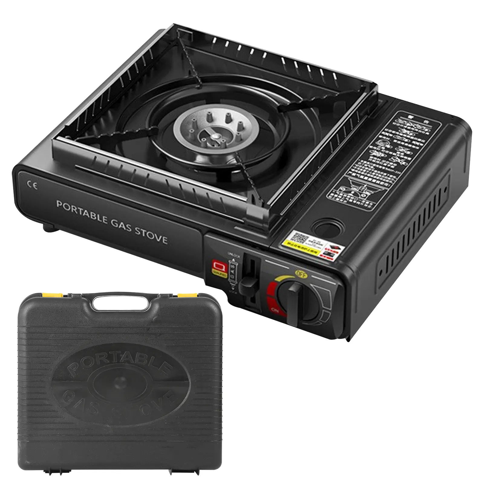 Multifunctional Butane Gas Cooker with Carry Case - Adjustable Flame Alloy Burner, Compact Design for Indoor/Outdoor Cooking Tools & Hardware