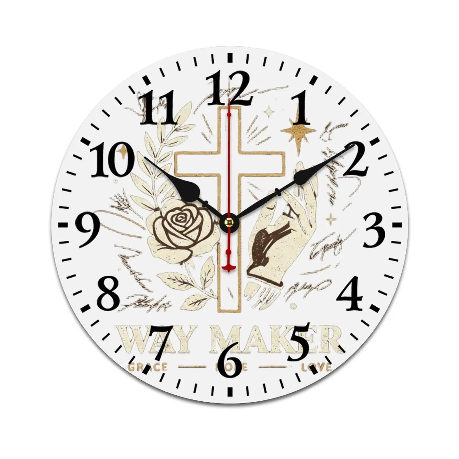 Silent Non-Ticking Quartz Wall Clock, Wall Decor for Living Room, Bedroom Home Supplies, Room Accessories