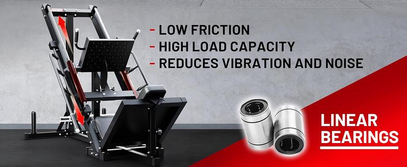 RitFit Leg Press Hack Squat Machine, Professional Adjustable Leg Press Machine for Home Gym with Linear Bearing, Specialty Hack Squat Machine for Full Lower Body Workout with Weight Storage Posts