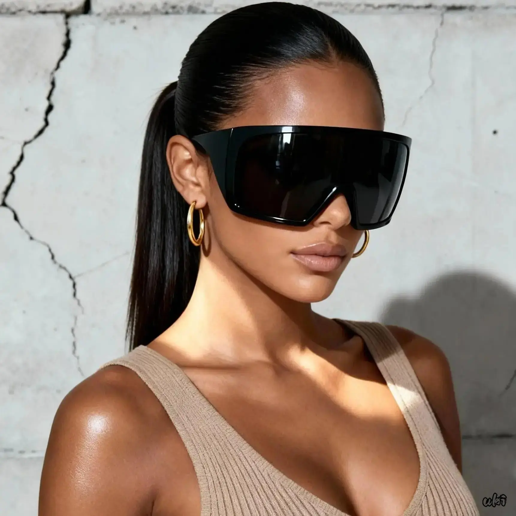 Futuristic Wrap-Around Y2K Sunglasses, Oversized Curved Lens UV400 Rave Shades, Cool Steampunk 2000s Stylish Eyewear For Outdoor Camping & Summer Activities #summerwins #father'sdaygifts #campingessentials