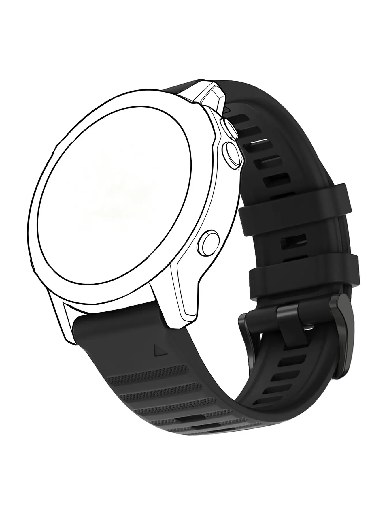 1PC, For Garmin Quick Fit replacement strap, for Fenix8/Fenix7X/Fenix7/Fenix6X/Instinct2X/Enduro3/Forerunner955, 22/26mm silicone sport band | Soft, comfortable & durable | Sweat-resistant & easy to clean | For Garmin outdoor watches | Unisex