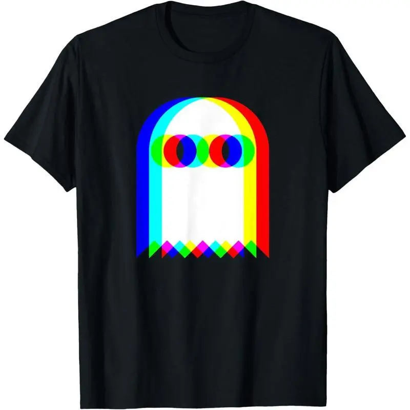 Women's Cotton Round Neck Casual Short-Sleeve T-Shirt - Natural Fashion Fabric, Ghost Trippy Vaporwave Halloween Techno Rave EDM Music Party Graphic Tee, Soft, Sports, Streetwear, Top, Tshirt, Edm-Themed Graphic Women's T-Shirts