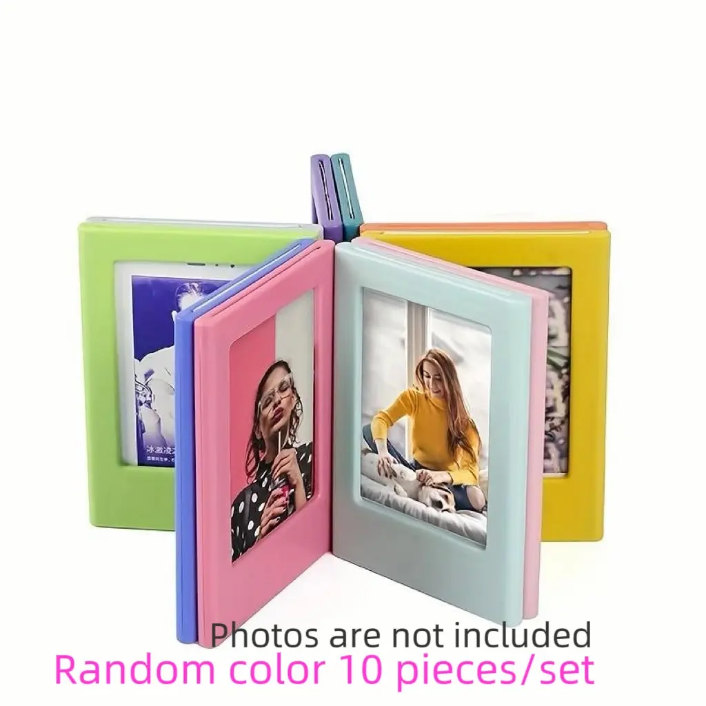 10pcs 3-Inch Colorful Magnetic Frames for Instax Photos, Perfect for Home Office Kitchen Bedroom Decor, Ideal Gift for Holidays