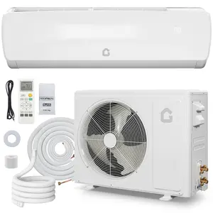 Air Conditioner and Heat Pump, 9000 BTU 19 SEER2 Wall Mount 230V White Inverter AC, 3-in-1 Function with Complete Installation Kit
