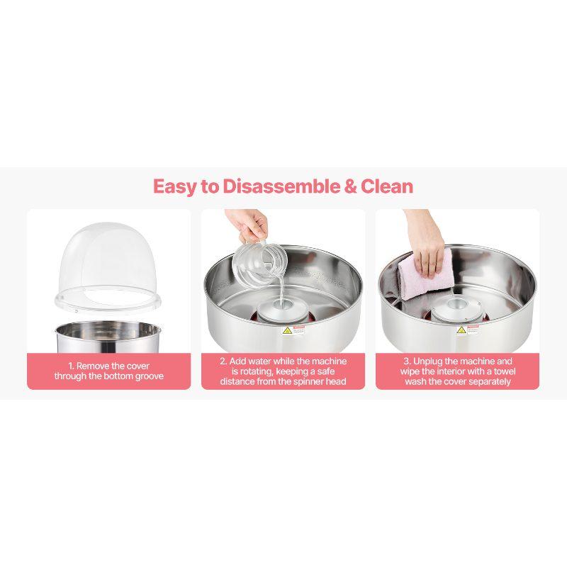 VEVOR Electric Cotton Candy Machine, 1000W Commercial Floss Maker With Cover, Commercial Cotton Candy Machine w/Stainless Steel Bowl Sugar Scoop, Ideal for Carnival, Birthday, Family Party, Blue VEVOR Electric Cotton Candy Machine, 1000W Commercial Floss Maker With Cover, Commercial Cotton Candy Machine w/Stainless Steel Bowl Sugar Scoop, Ideal for Carnival, Birthday, Family Party, Blue