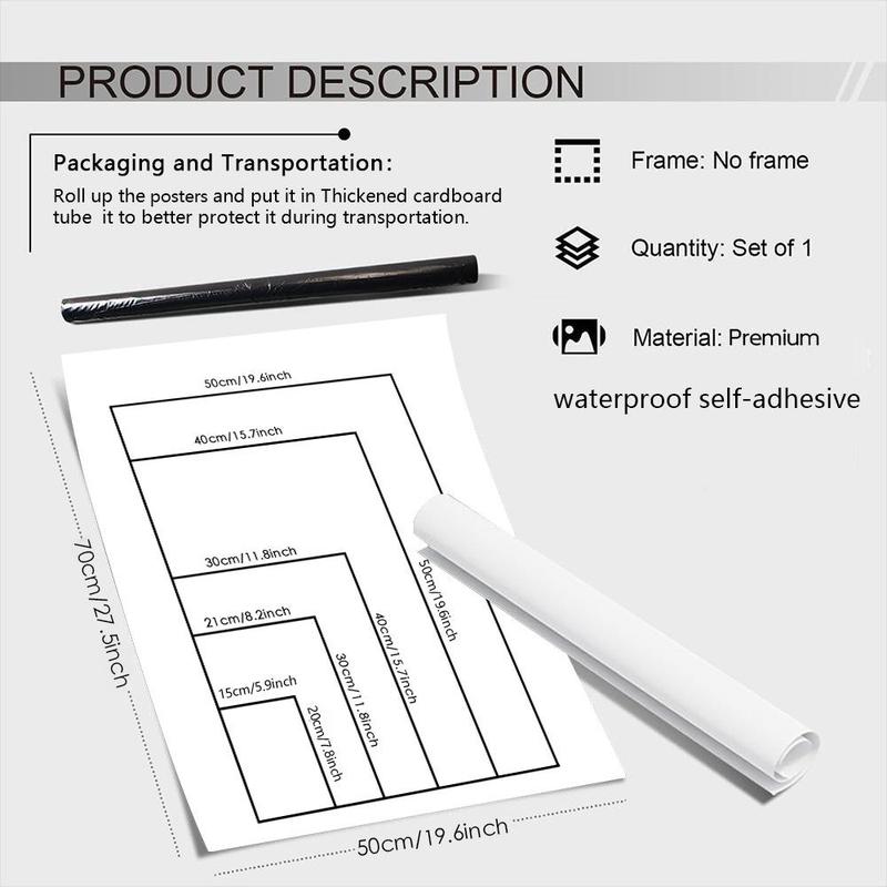 Fashion DDDescendants Of The Suning Poster HD Heavy-Duty Self-Stick Waterproof Wall Decor Tool-Free Install Durable & Reusable Conceals Wall Flaws Elevates Home Style Perfect for Living Room Bathroom & Kitchen Easy Apply & Remove