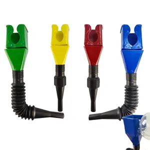 4pcs Funnels  Automotive Use Small Funnel Oil Change,Retractable Auto Fuel Funnel Clip On Bottles,Car Flexible Draining Tool Snap Funnel