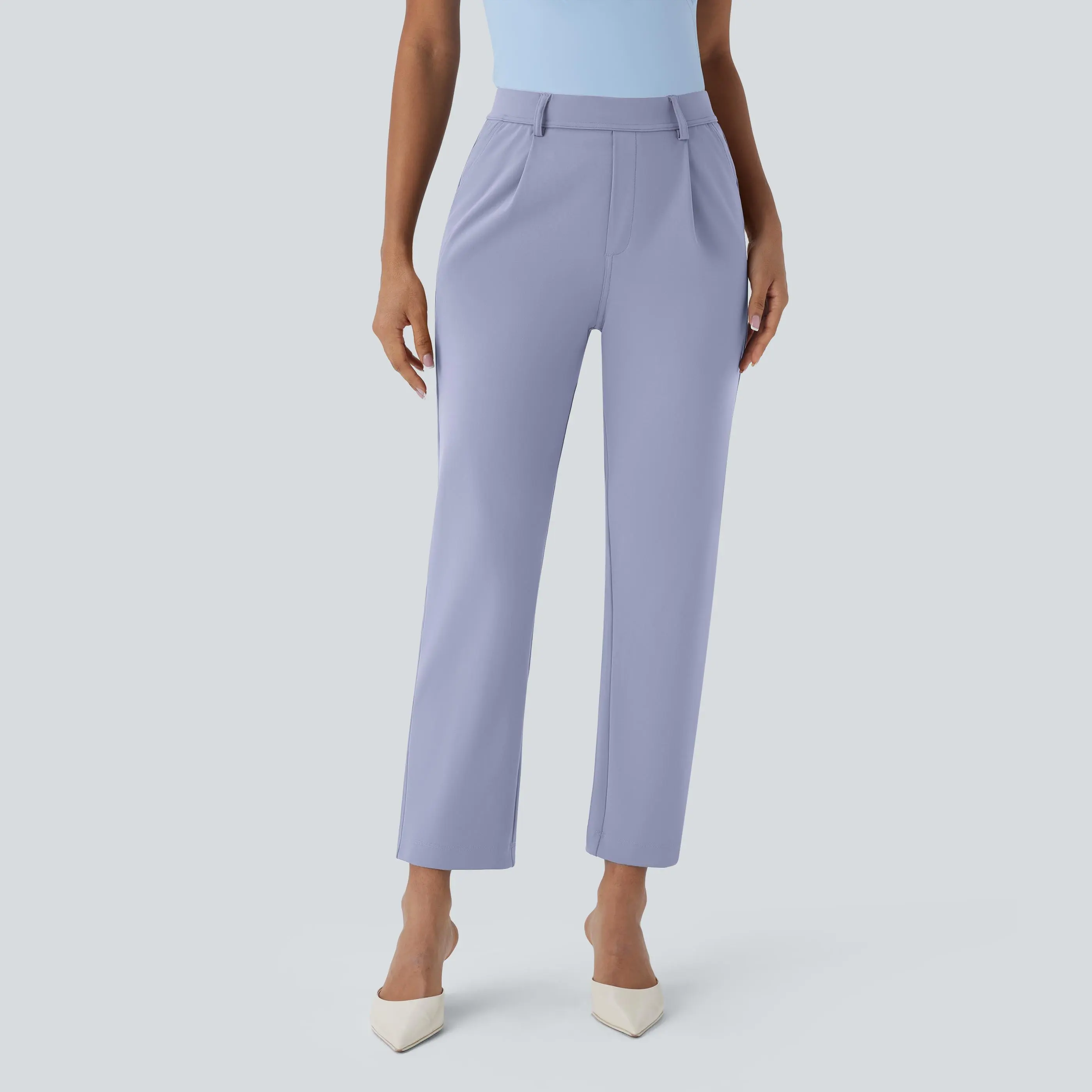 Halara High Waisted Pocket Ankle Length Tapered Work Pants Halara High Waisted Pocket Ankle Length Tapered Work Pants