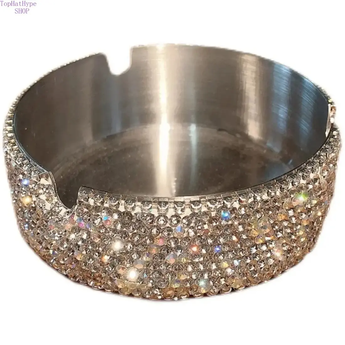 Windproof Stainless Steel Ashtray with Lid, Modern Diamond Pattern Desktop Ashtray for Home & Office, Durable Covered Cigarette Ash Tray with Easy Clean Design, Decorative Smoking Accessory for Indoor Outdoor Use