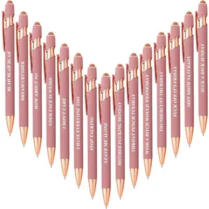 15 count Ballpoint Pens Smooth Writing 2-in-1 Stylus Retractable Ballpoint Pen with Stylus tip, Office Decor Metal Stylus Pen for Touch Screens, 1.0 mm Black Ink