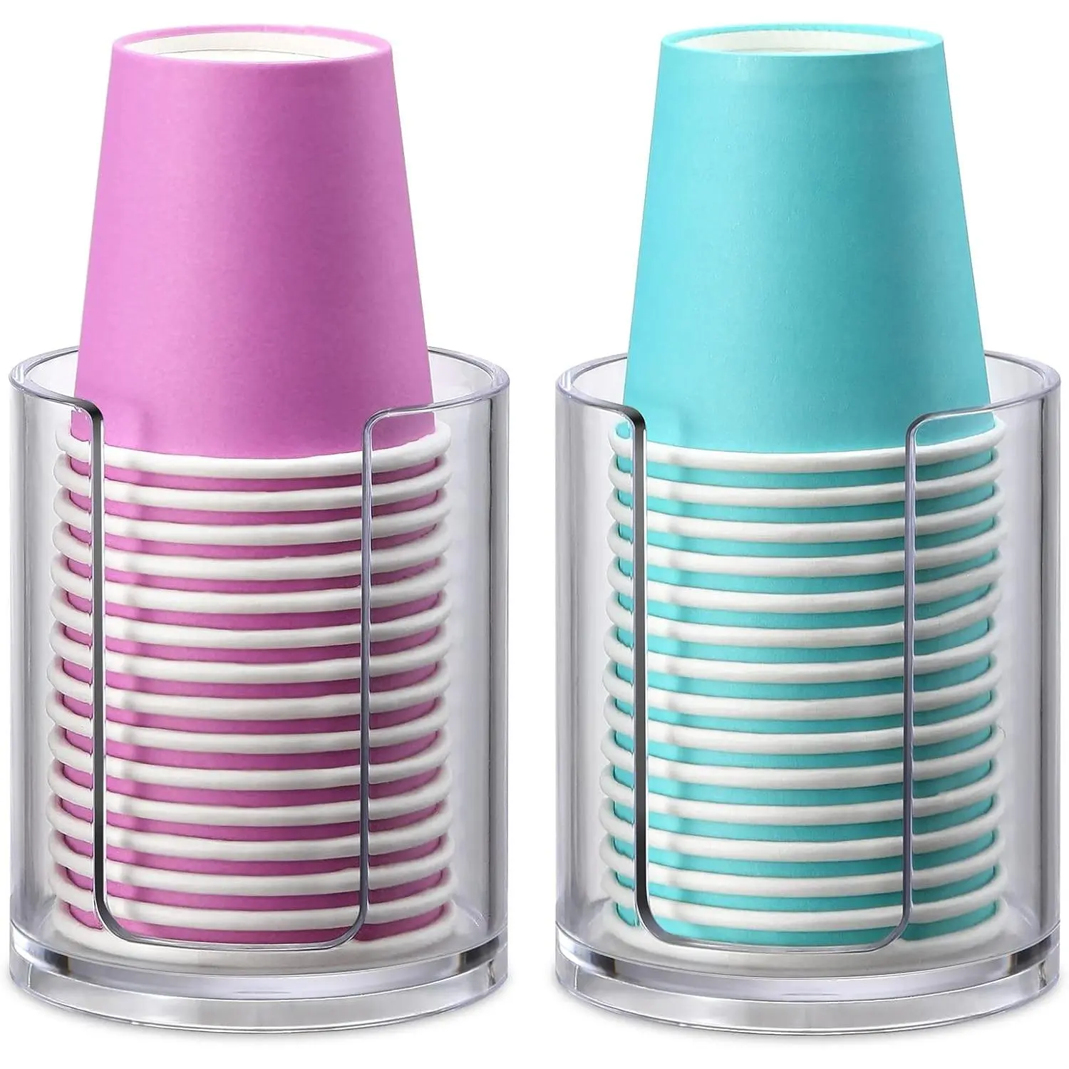 Bathroom Cup Dispenser, 2 Pack Mouthwash Cups Holder, Small Disposable Paper Cup Holders For Rinsing Cups  Bathroom  Countertops