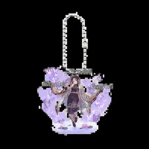 Cartoon Cute Diy Tsuyuri Kanawo Kochou Shinobu Homemade Peripheral Acrylic Keychain Pendant Decoration Gifts for Friends Toys