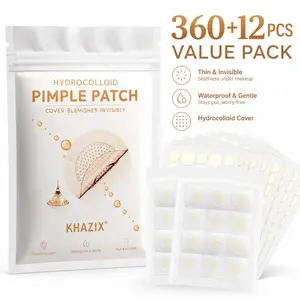 360+12pcs Hyaluronic Acid Patch, Invisible Flawless Blemish & Concealer Pimple Patches, Acne Patches for Face, Lightweight Comfortable Facial Cleansing, Pore Refining, All Genders Skin Care, Acne Clearing Products